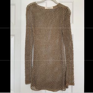 Zara “Zara Knit” Women’s Gold Mesh Tunic
